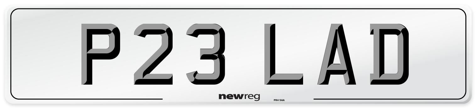 P23 LAD Number Plate from New Reg